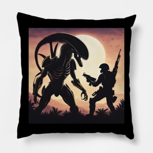 XenoMorphed Soldier Standoff Pillow