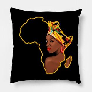 African Queen Melanin Afro Pillow