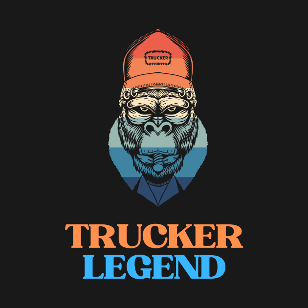 Husband Dad Trucker Legend by T- VIBE