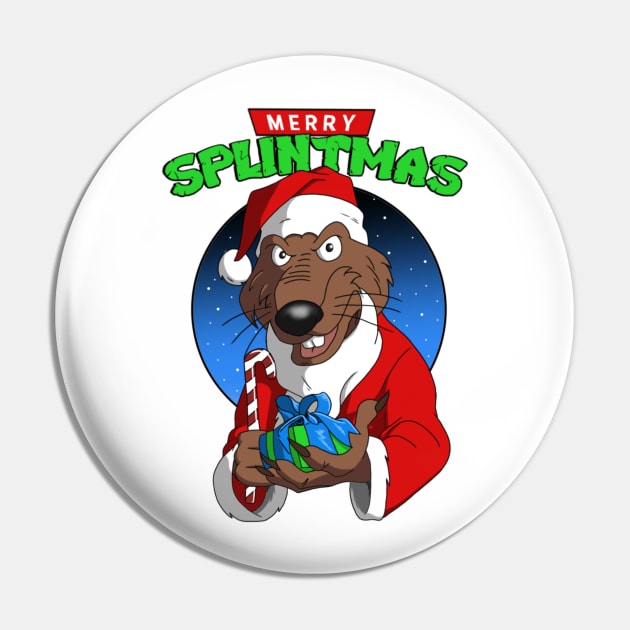 Merry Splintmas Pin by AndrewKennethArt