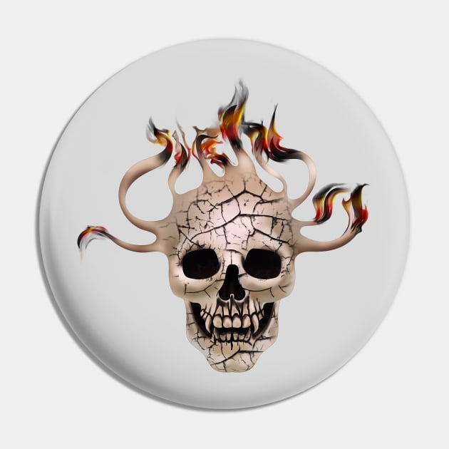 Dangerous Skull Pin by lidijaarts