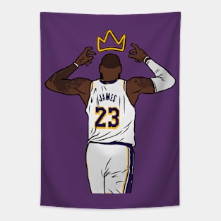 LeBron James Crowns Himself Tapestry