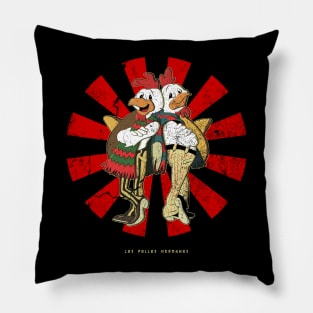 Retro Japanese Los Pollos Hermanos - Vintage Pillow