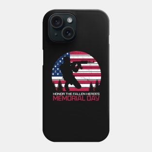 Honor The Fallen Heroes Memorial Day US Flag Phone Case