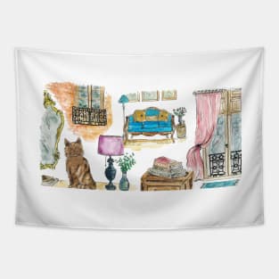 Apartment in paris Tapestry