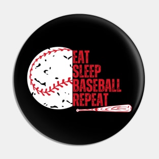 Eat Sleep Baseball Repeat Pin