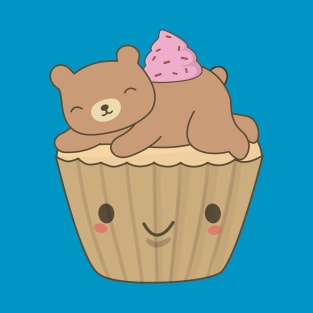 Cute and Kawaii Bear Cupcake T-Shirt T-Shirt