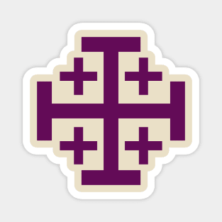 Jerusalem Cross (purple) Magnet