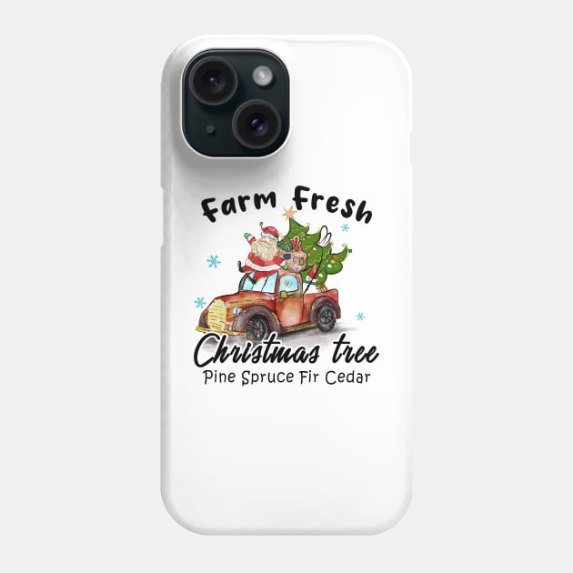 farm fresh christmas tree camping travel Phone Case by Mitsue Kersting