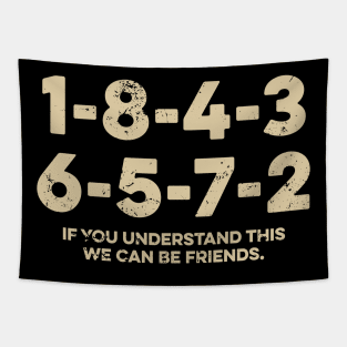 1-8-4-3-6-5-7-2 - Funny Firing Order Tapestry