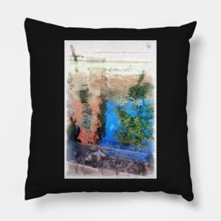 Reflections in a Rio, Venice, Italy Pillow