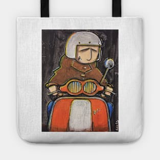 Retro Scooter, Classic Scooter, Scooterist, Scootering, Scooter Rider, Mod Art Tote