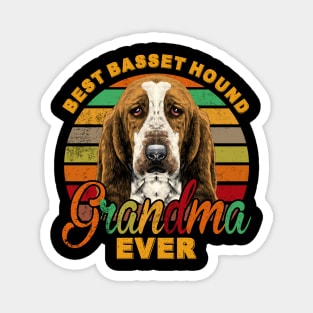 Best Basset Hound Grandma Ever Magnet