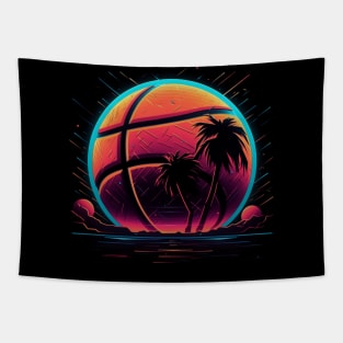 neon basketball Tapestry