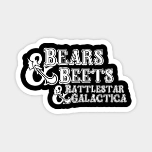 Bears Beets Dungeons and Dragons Magnet