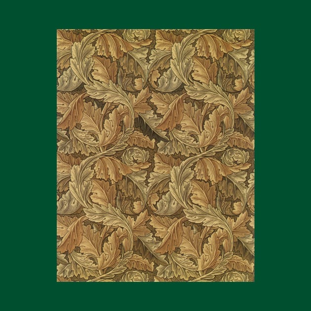 Acanthus Leaves by William Morris, Vintage Textile Art by MasterpieceCafe