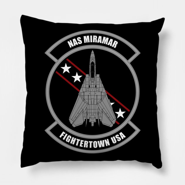 NAS Miramar F-14 Tomcat Pillow by Tailgunnerstudios