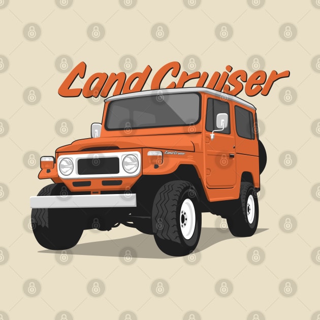 Land cruiser fj40 hardtop off road orange by creative.z