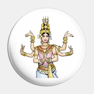 Cambodian Apsara Dancer Pin