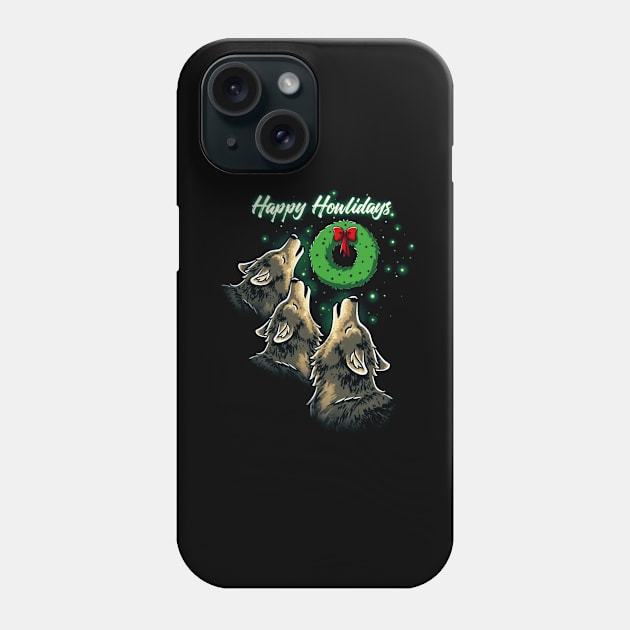 Happy Howlidays Phone Case by Crokwalkins