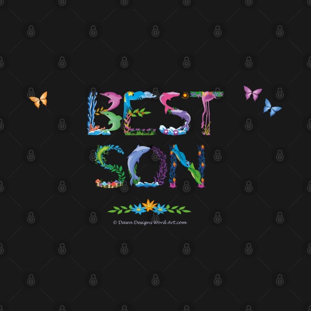 BEST SON - tropical word art by DawnDesignsWordArt