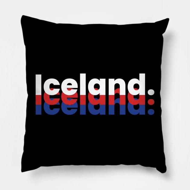 Iceland Tri-logo Graphic Pillow by Coolies