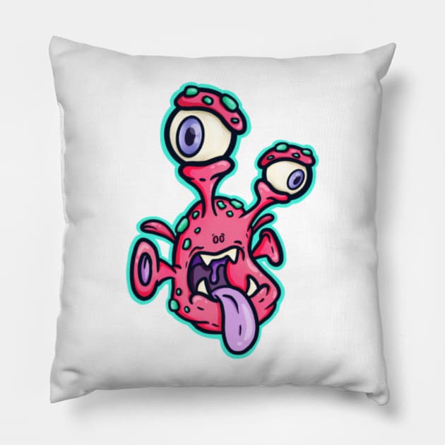 Lil crazy monster Pillow by teahabe