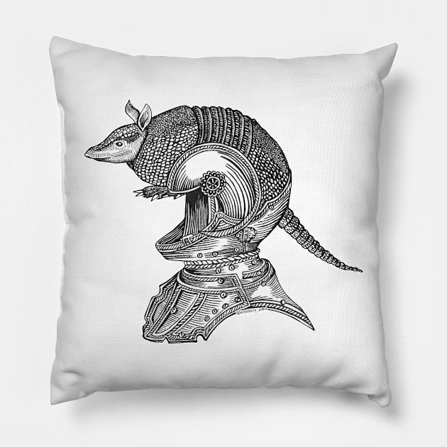 Armour-Dillo Pillow by artillery_amu