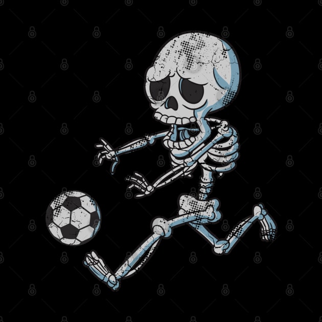 Soccer Player Skeleton Halloween Sports by E