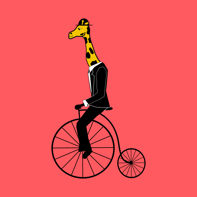 Penny-farthing Giraffe by wilynsical