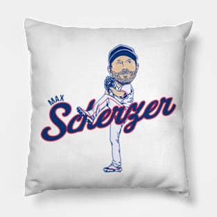 Max Scherzer Texas Caricature Pillow