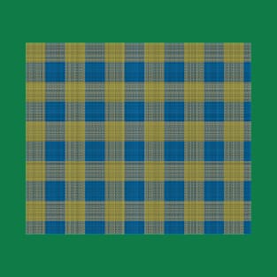 Blue / Yellow / Green "Fabric" check pattern T-Shirt