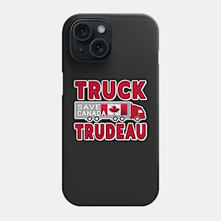 TRUCK TRUDEAU SAVE CANADA FREEDOM CONVOY OF TRUCKERS RED LETTERS Phone Case