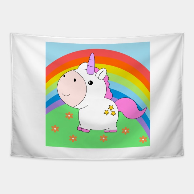 Unicorn, unicorn, rainbow, picture for kids room Tapestry by IDesign23