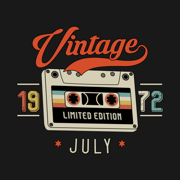 July 1972 - Limited Edition - Vintage Style by Debbie Art