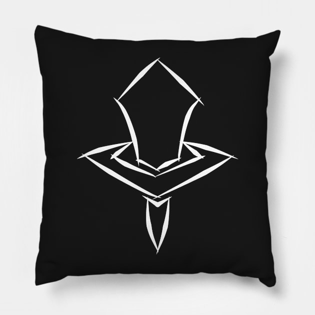 Renegade (white) Pillow by DeLyss-Iouz