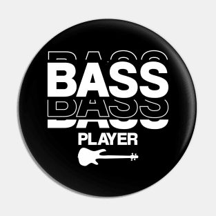 Bass Player gift Modern Minimalistic Typography Pin