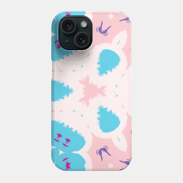 Kaleidoscope Unicorn Lines Pattern Phone Case by Peaceful Space AS