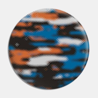 Chocolate Blue Silver Camouflage Pin