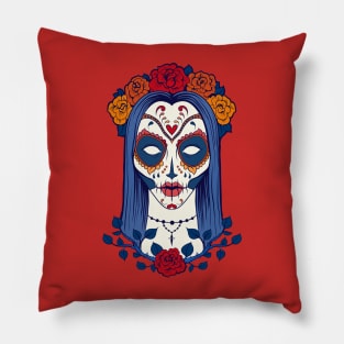 Rose skull Pillow