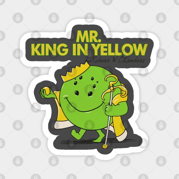 King In Yellow -transparent BG Magnet by Cryptids-Hidden History