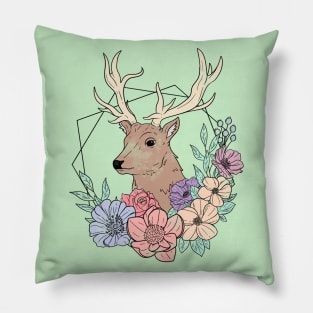 Floral Stag Pillow