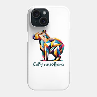 Capy CassoBara abstract geometric capybara Phone Case