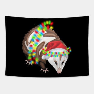 Christmas Opossum Tapestry