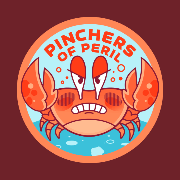 Pinchers Of Peril - Crabby Kawaii Crab by sombreroinc