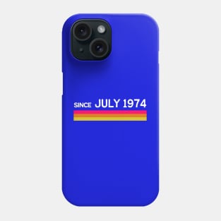 Vintage July 1974 50th Birthday Phone Case