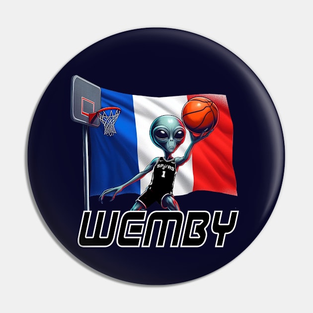 Wemby - ALIEN (w/French flag) Pin by OG Ballers