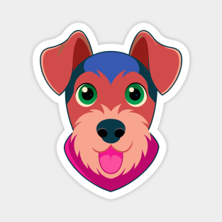 Airedale Terrier Dog Face Magnet