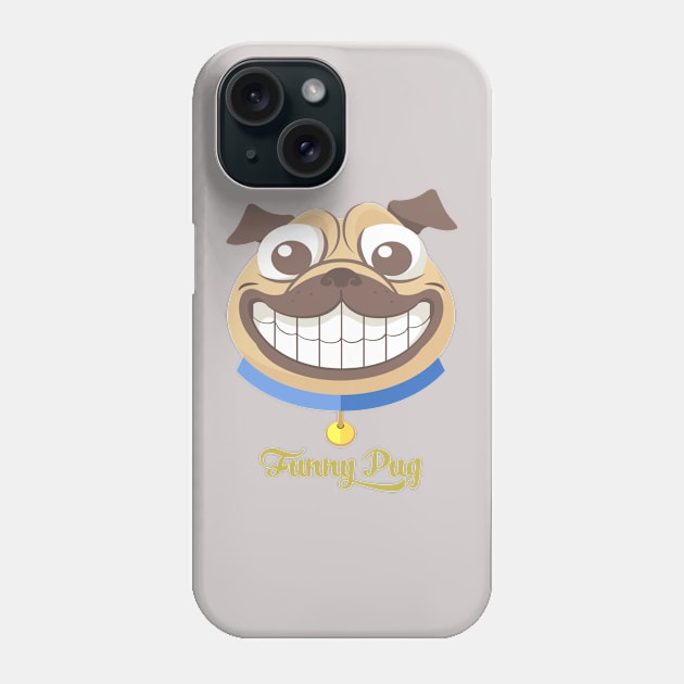 Funny pug dog lover Phone Case by This is store