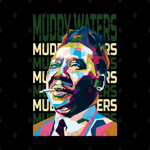 Abstract Popart Muddy Waters in WPAP by smd90